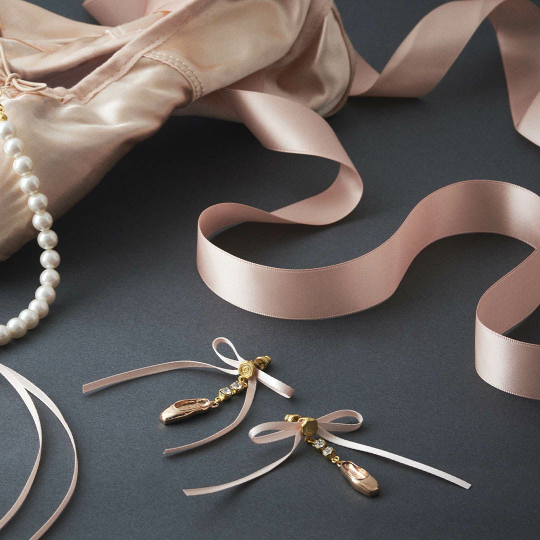 バレエコア　リボン　ピアス