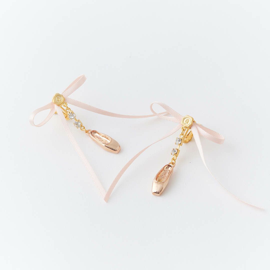 バレエコア　リボン　イヤリング