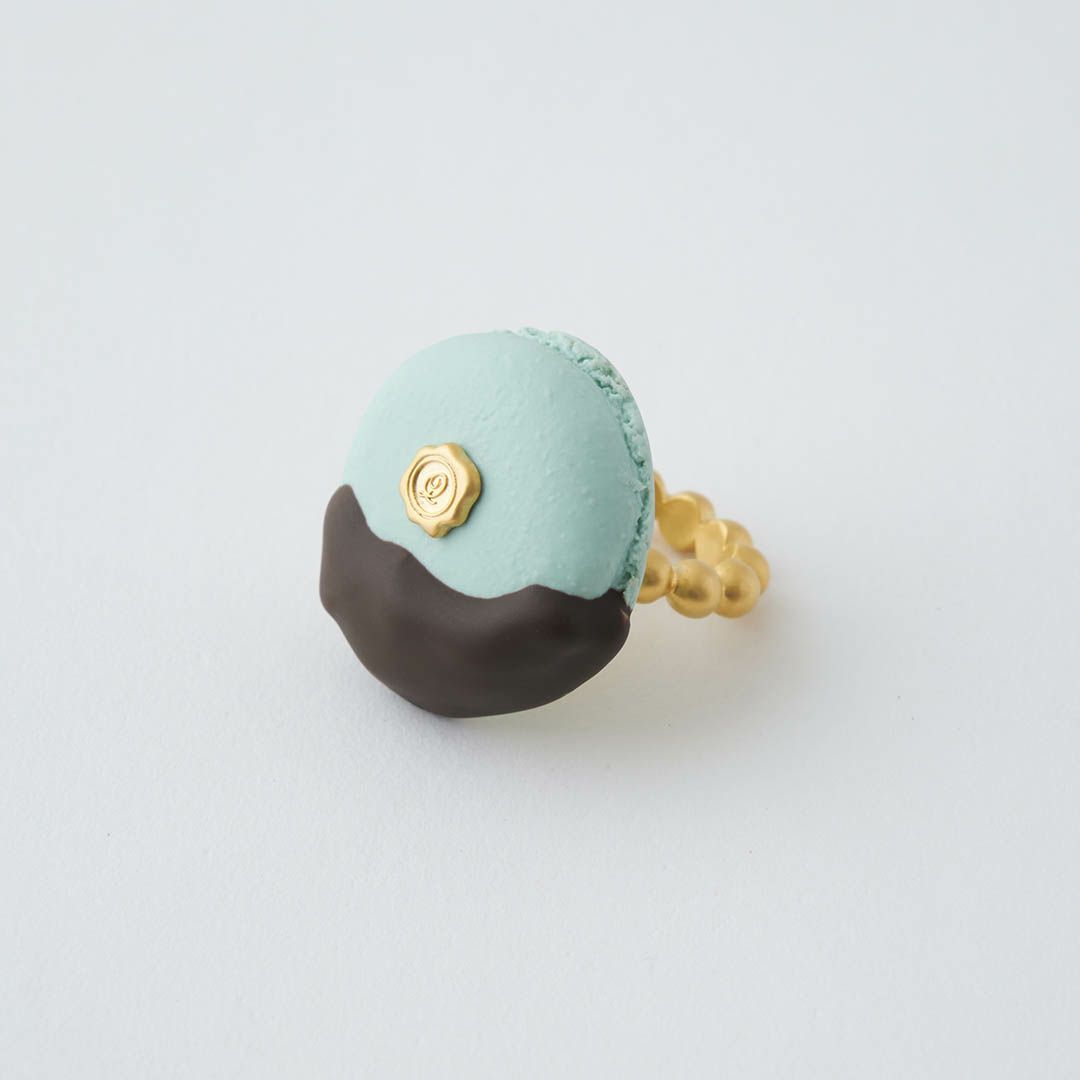 バレエコア マカロン ミントグリーン リング