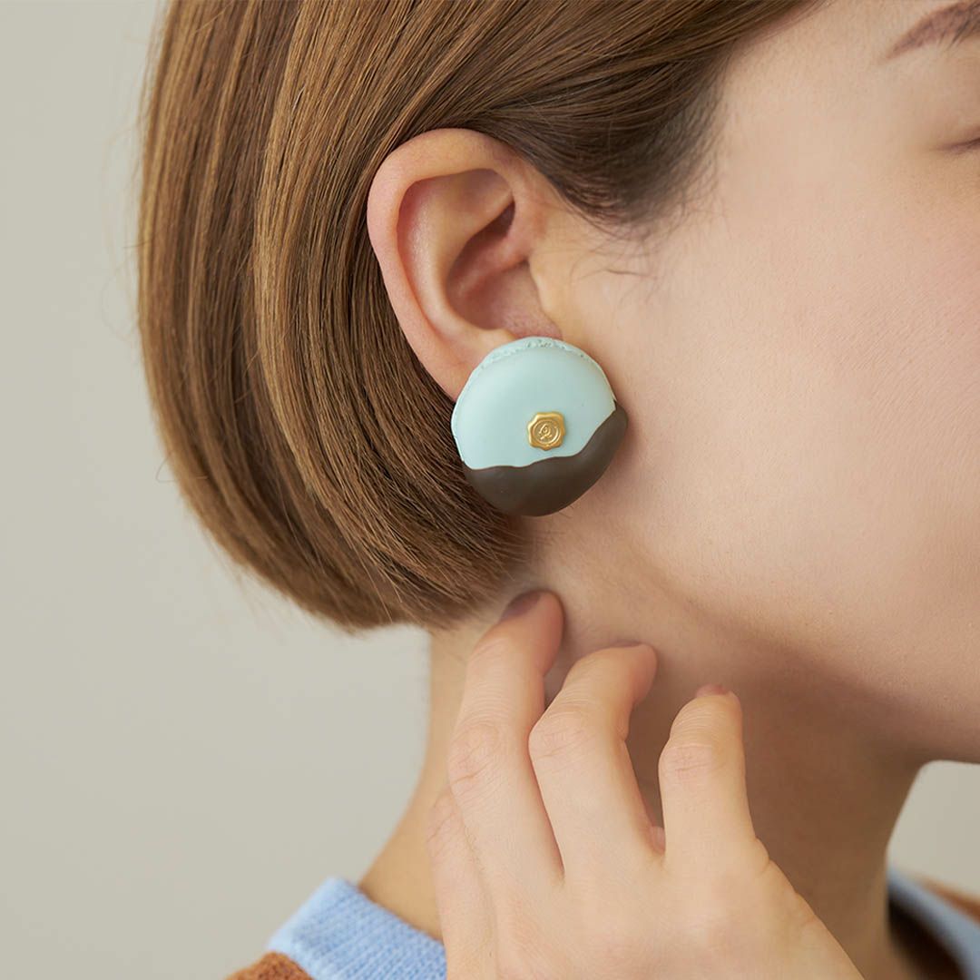 バレエコア マカロン ミントグリーン ピアス