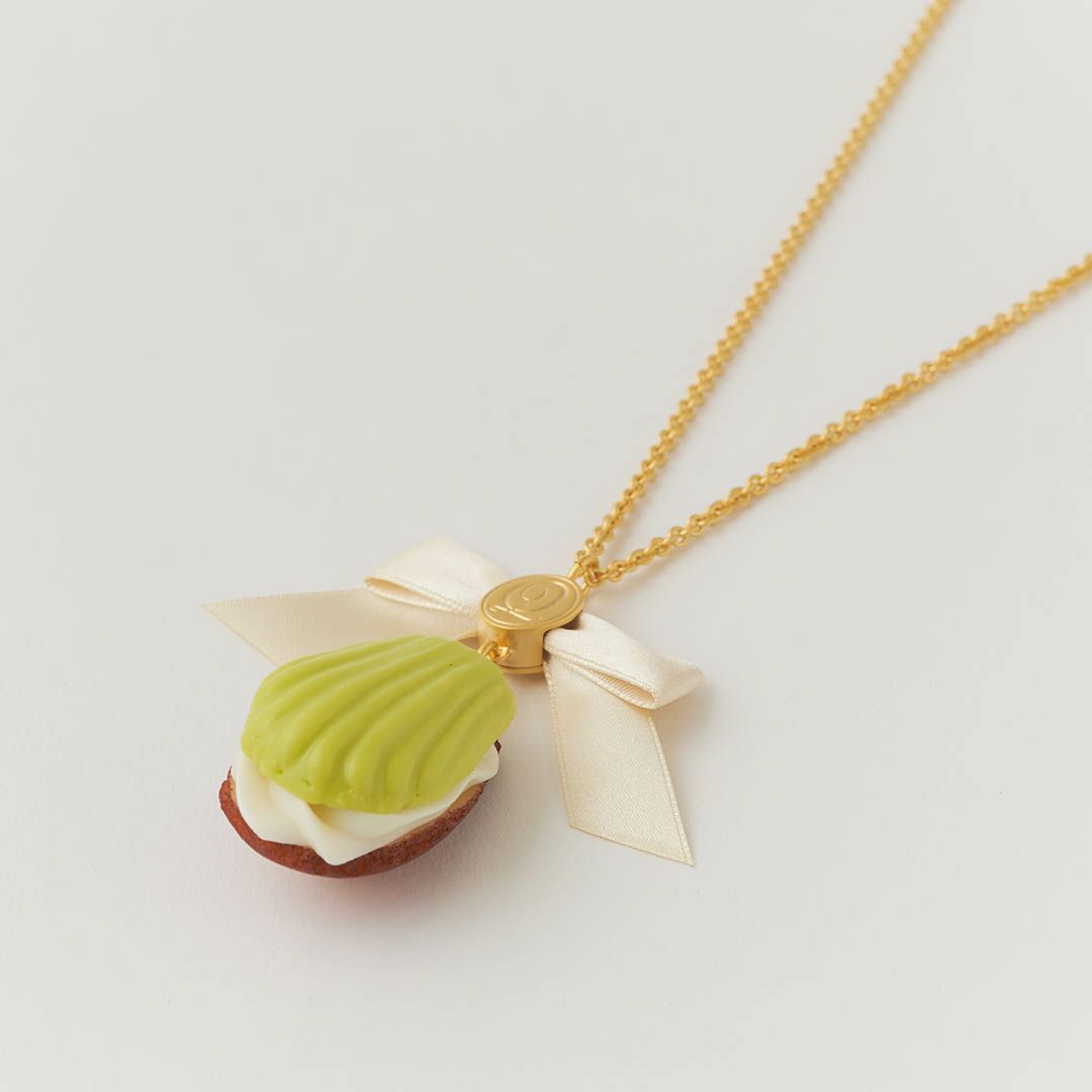 バレエコア リボン　グリーン　ネックレス