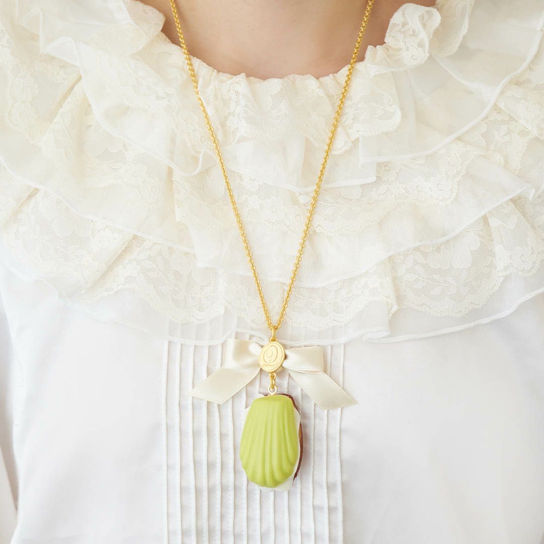 バレエコア リボン　グリーン　ネックレス