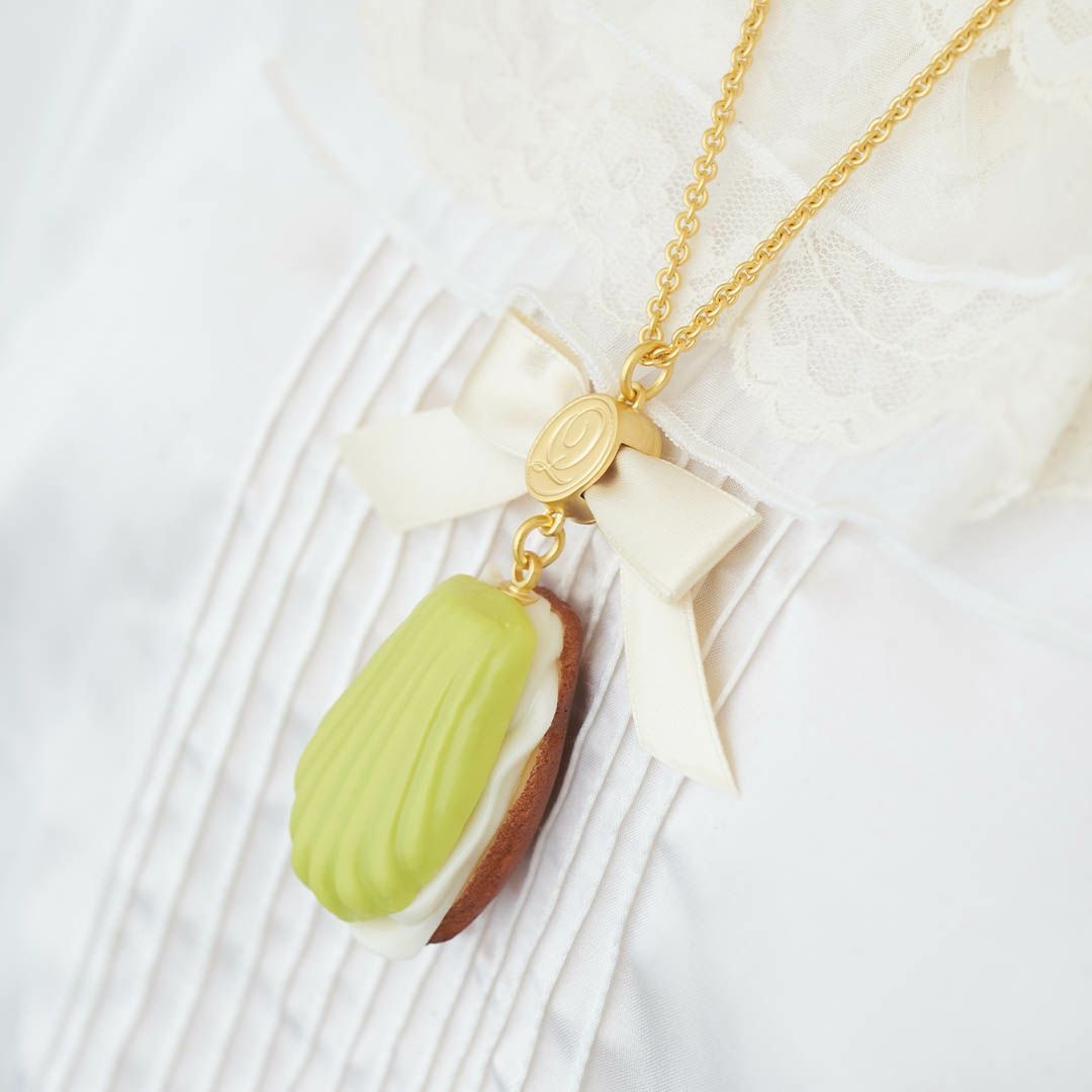 バレエコア リボン　グリーン　ネックレス