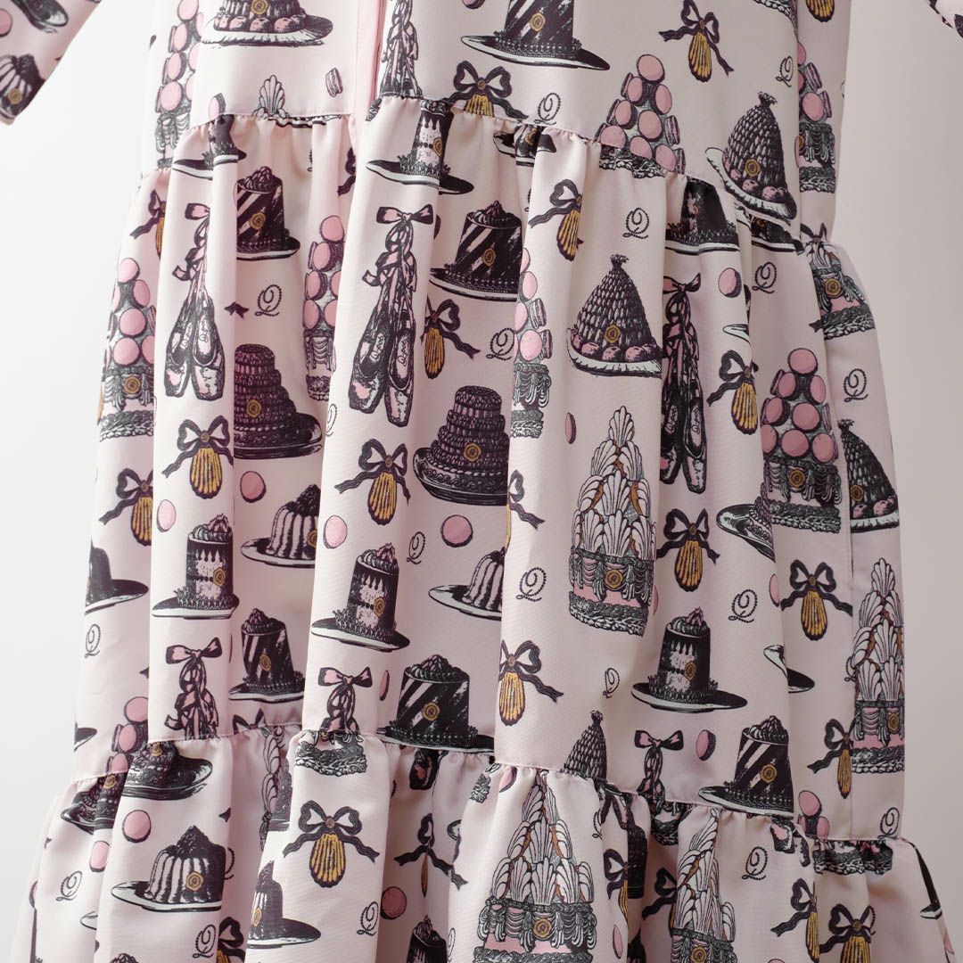 バレエコア　ピンク　シャツワンピース