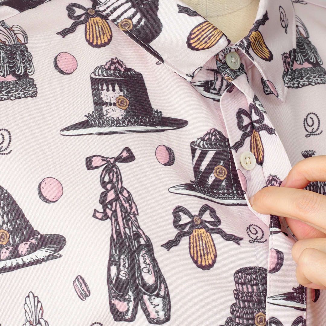 バレエコア　ピンク　シャツ