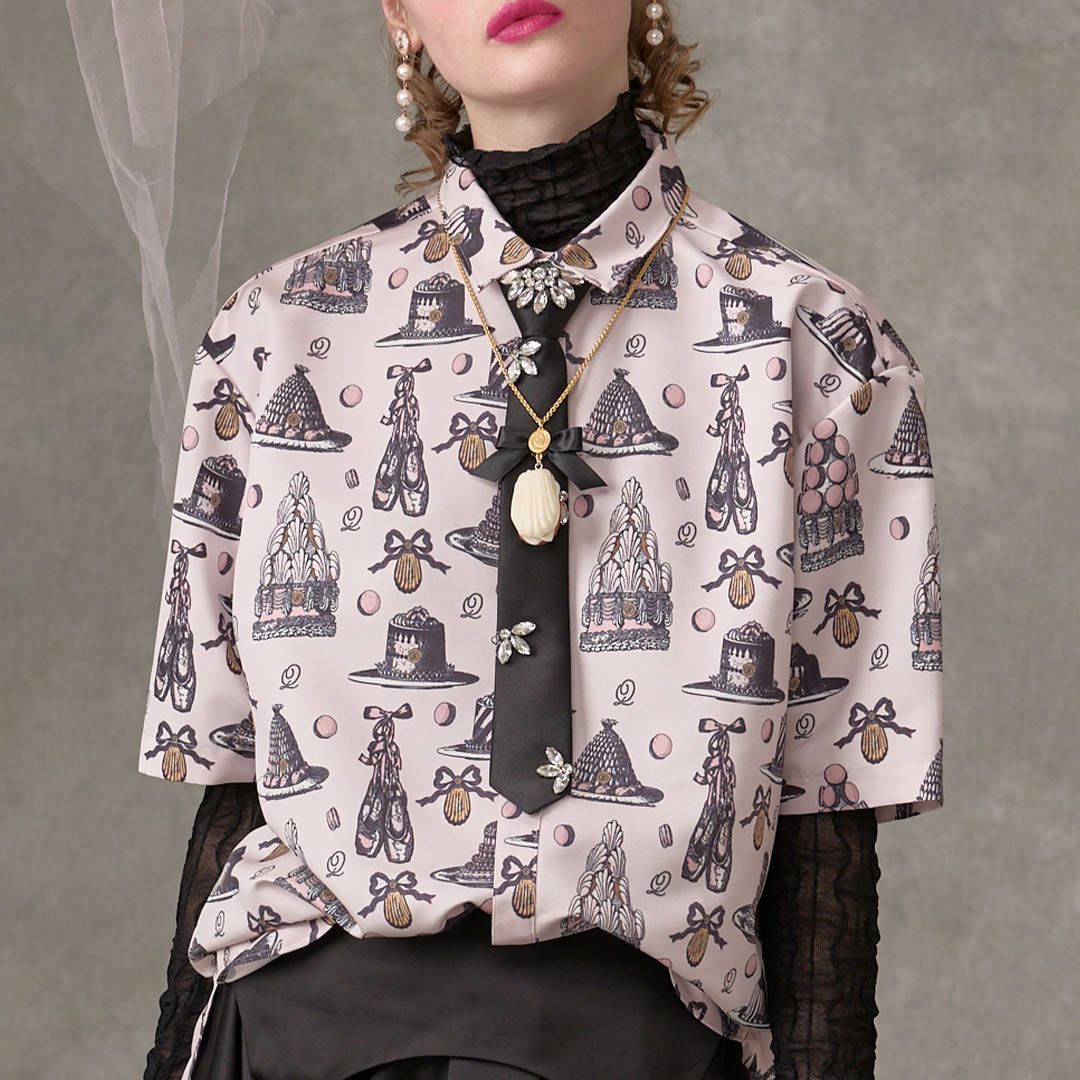 バレエコア　ピンク　シャツ