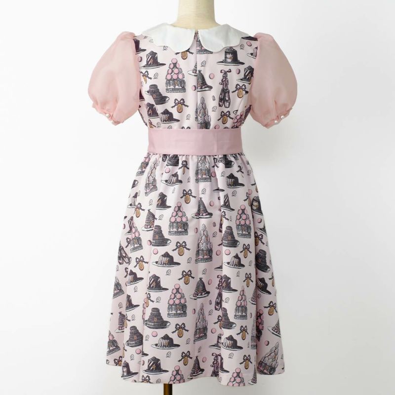 Q-pot マドレーヌとバレリーナ　パフスリーブドレス　ピンク マドレーヌとバレリーナ パフスリーブドレス（プリンセスピンク） | Q