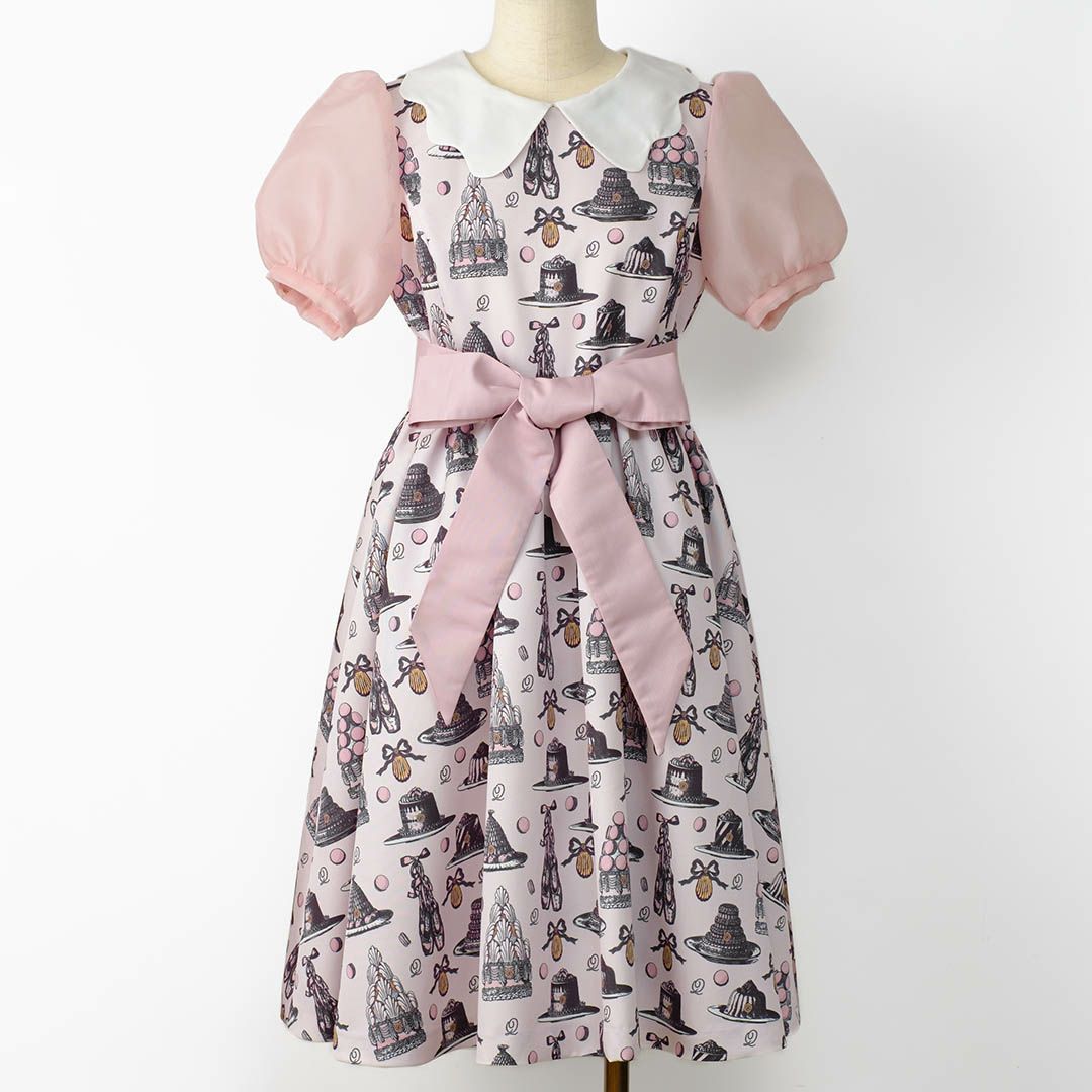 バレエコア　ピンク　ワンピース