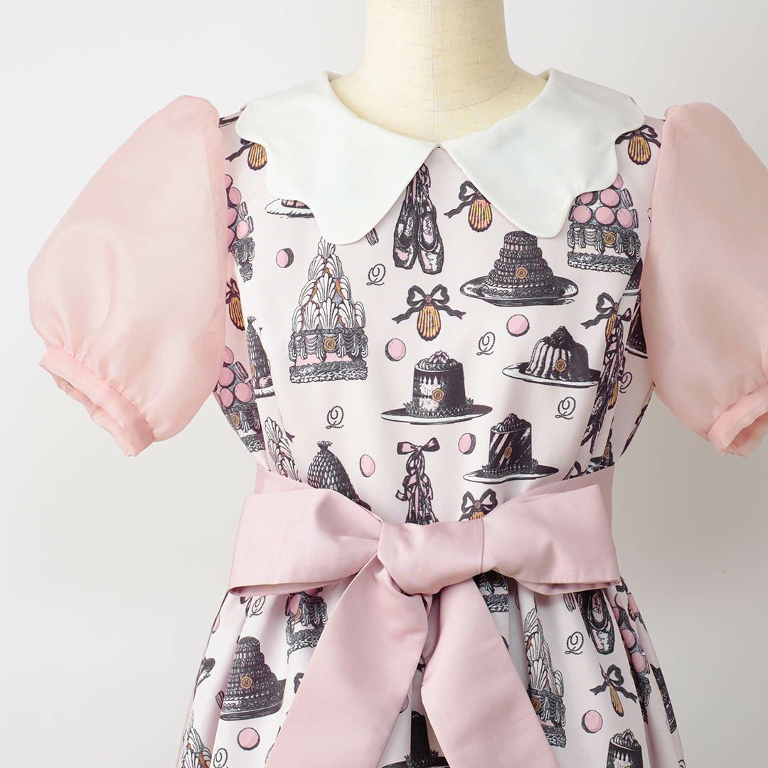 バレエコア　ピンク　ワンピース