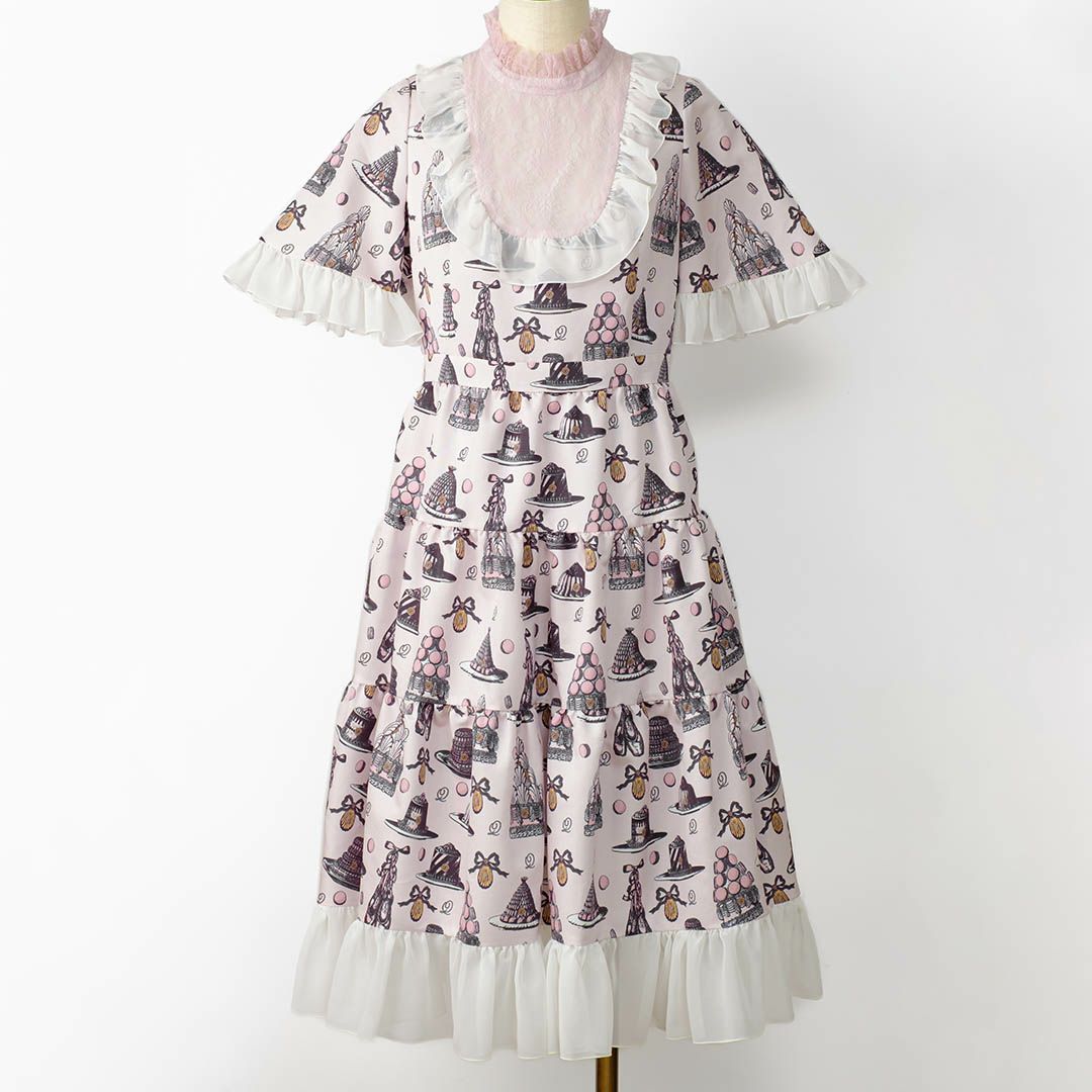 バレエコア　ピンク　ワンピース