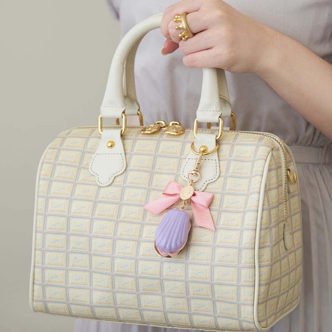 バレエコア リボン　パープル　バッグチャーム