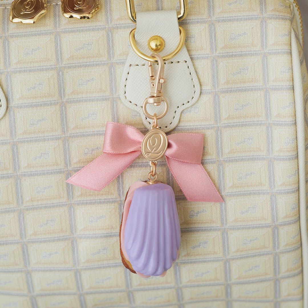 バレエコア リボン　パープル　バッグチャーム