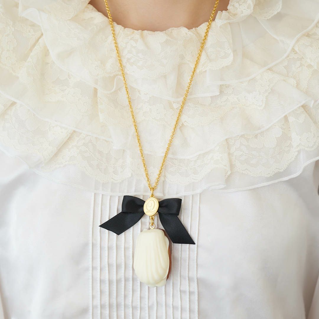 バレエコア リボン　ホワイト　ネックレス