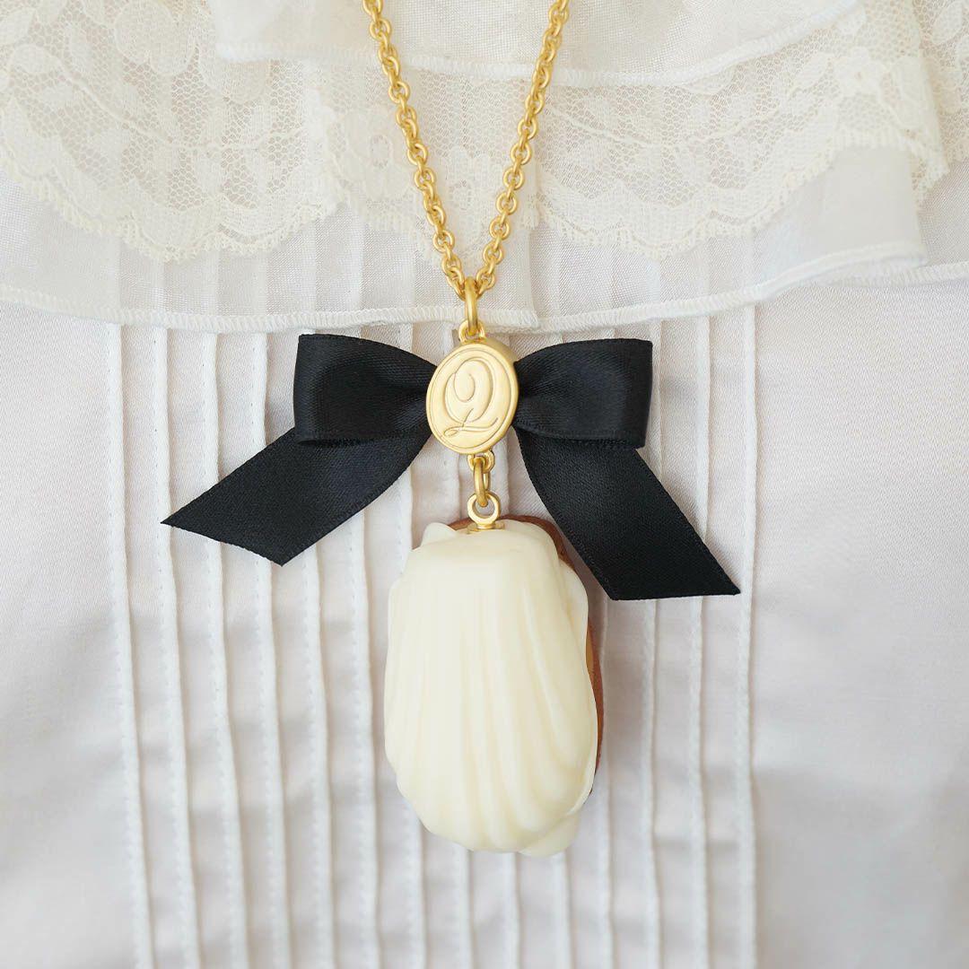 バレエコア リボン　ホワイト　ネックレス