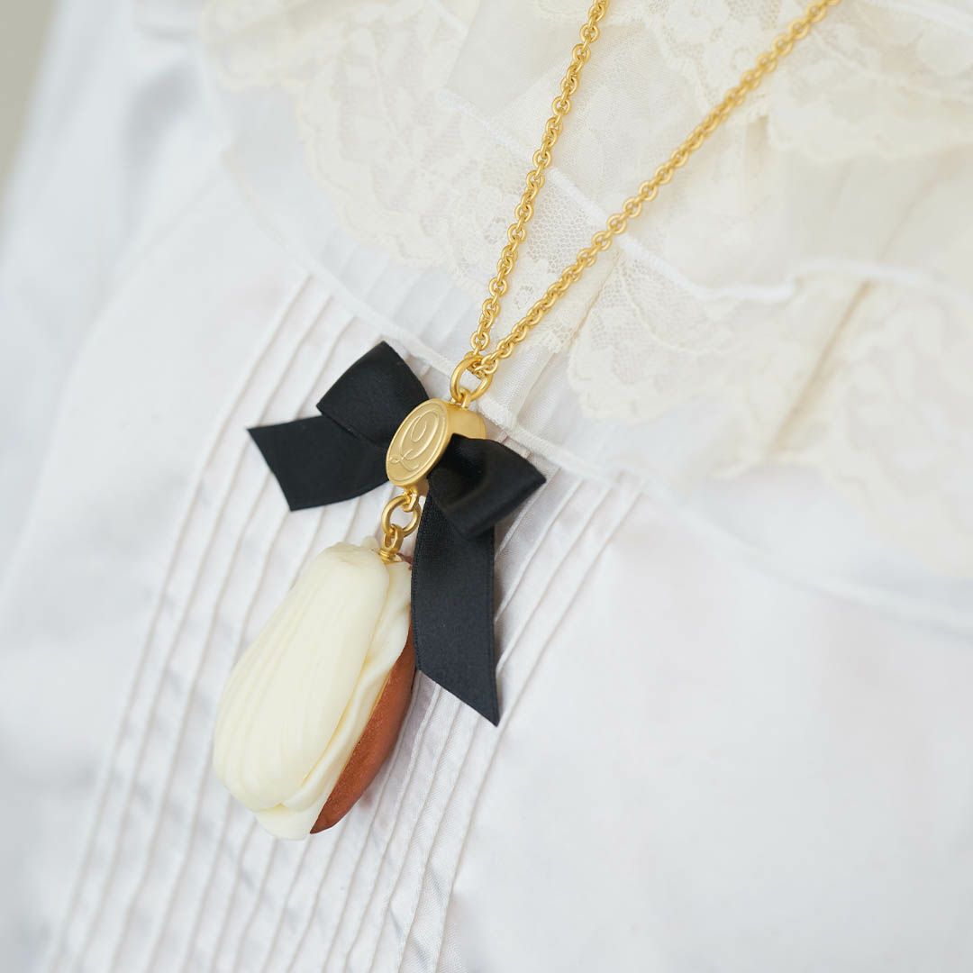 バレエコア リボン　ホワイト　ネックレス