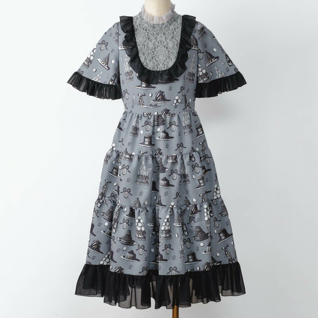 バレエコア　グレー　ワンピース