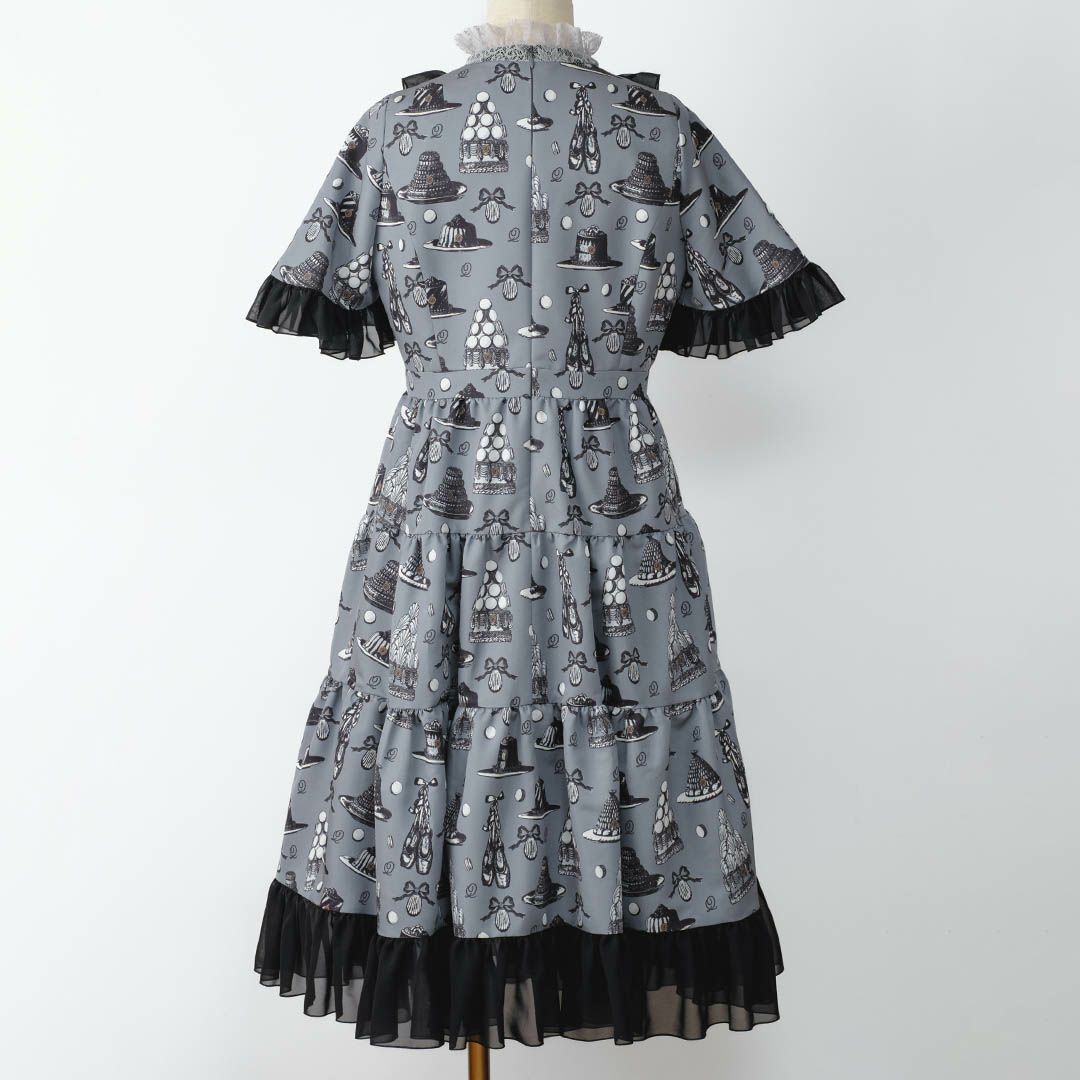 バレエコア　グレー　ワンピース