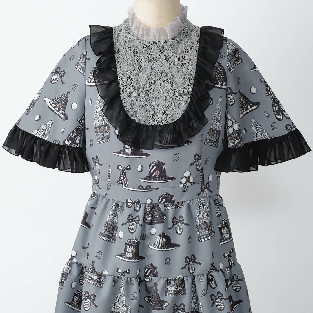 バレエコア　グレー　ワンピース