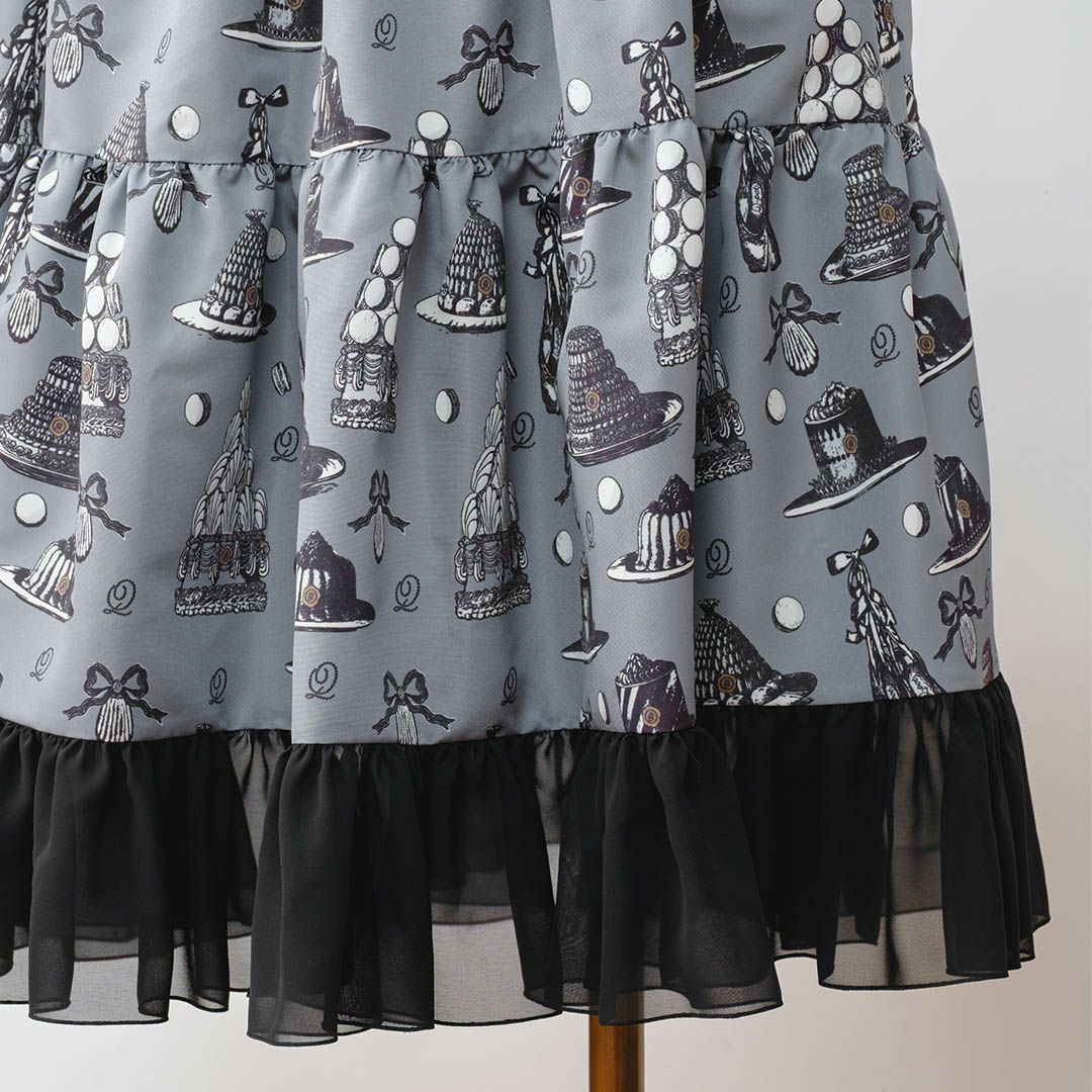 バレエコア　グレー　ワンピース