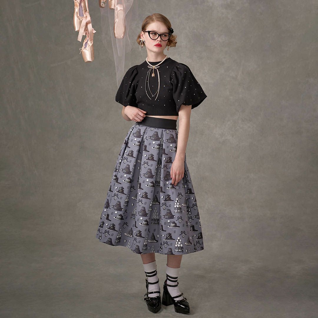 バレエコア　グレー　スカート