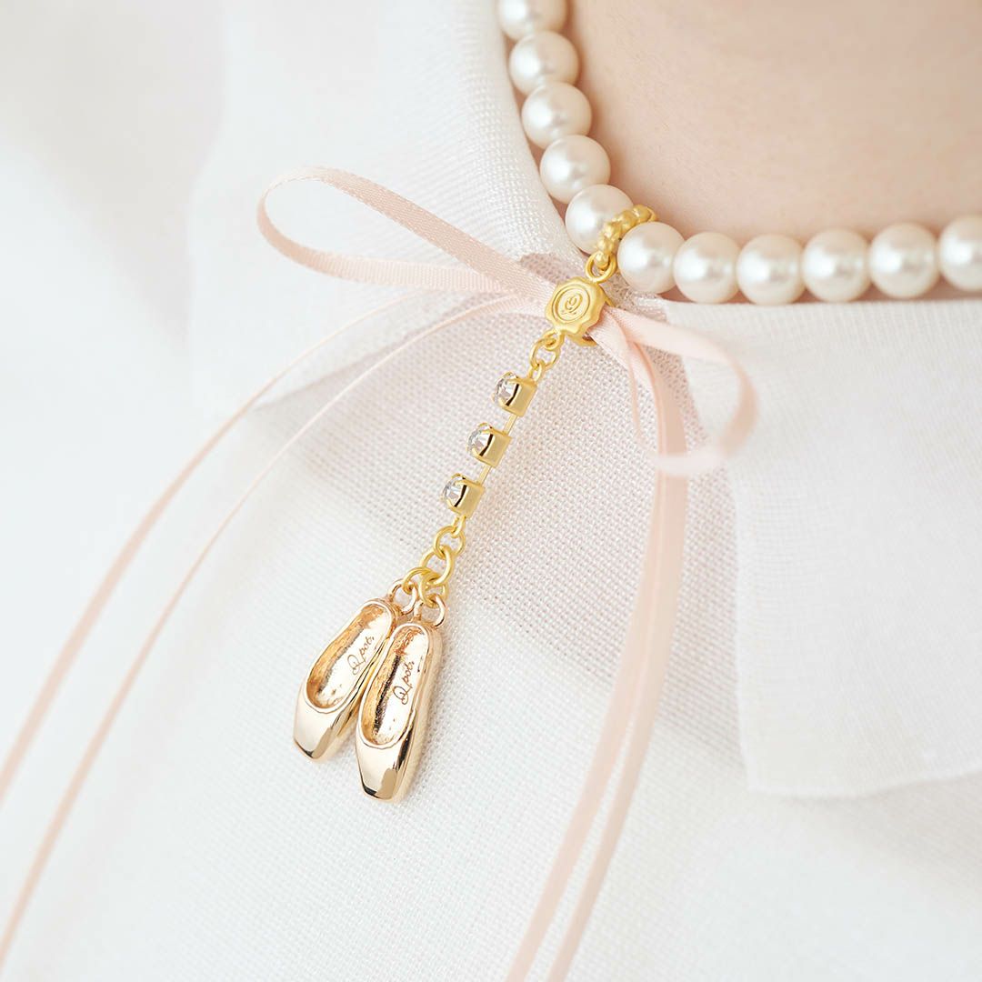 バレエコア　パール　リボン　ネックレス