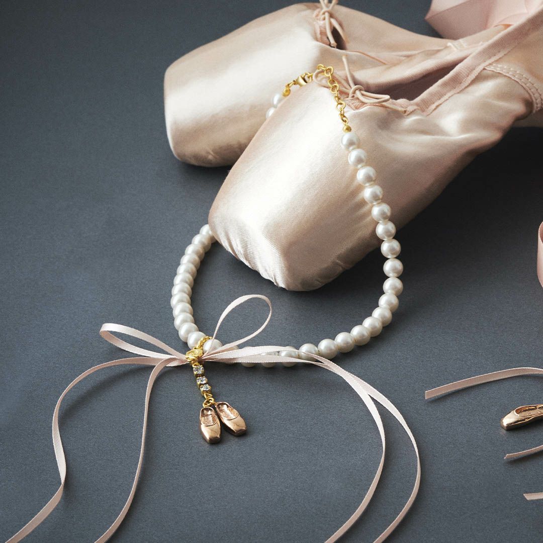 バレエコア　パール　リボン　ネックレス