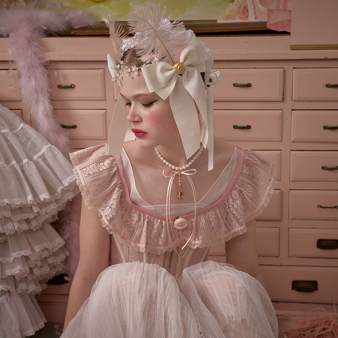 バレエコア　パール　リボン　ネックレス