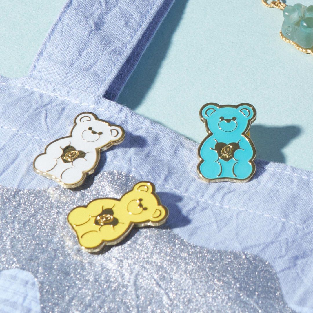 5種コンプリートセット】テディベアグミピンバッジ | Q-pot. ONLINE SHOP
