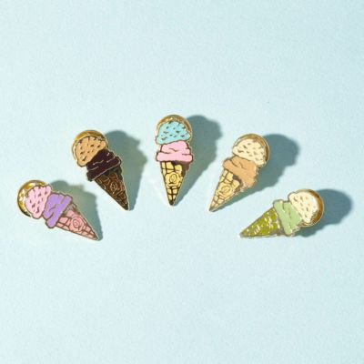 【ランダム単品】 ダブルアイスクリームピンバッジ
