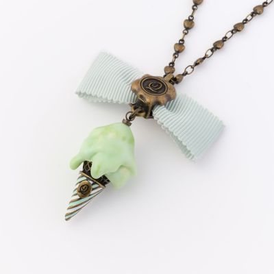 K10】白ウサギ/ハートキャンディー ネックレス【ディズニー