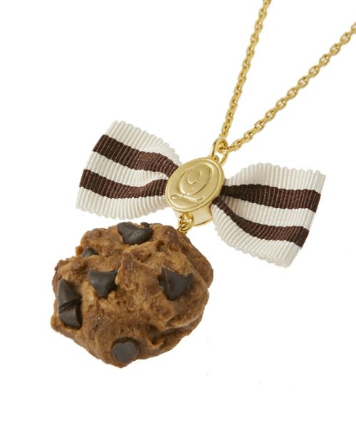チョコレートチップ リボンクッキー ネックレス | Q-pot. ONLINE SHOP